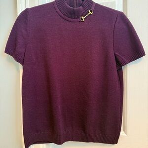 St John Sport Purple Turtleneck Sweater